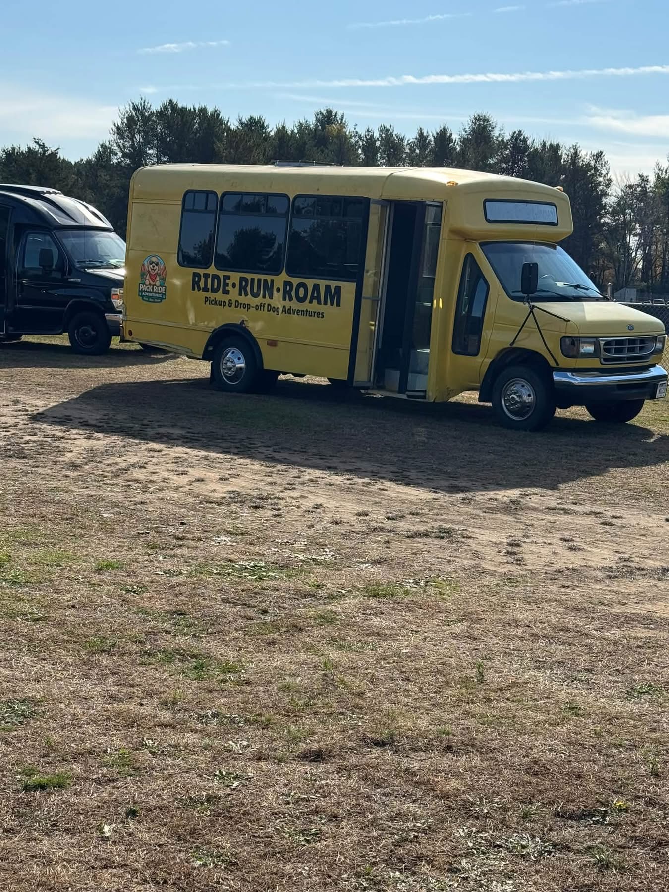 Pack Ride Adventures bus at the community vaccine clinic
